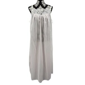 Priamo Women's White Lightweight Embellished  Long Gown COTTON light pink‎ small